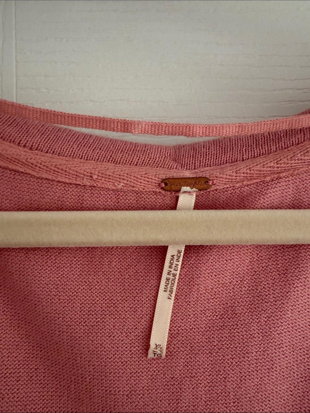 Free People Dusty Rose Peasant Sleeve Henley Top - Picture 2 of 7